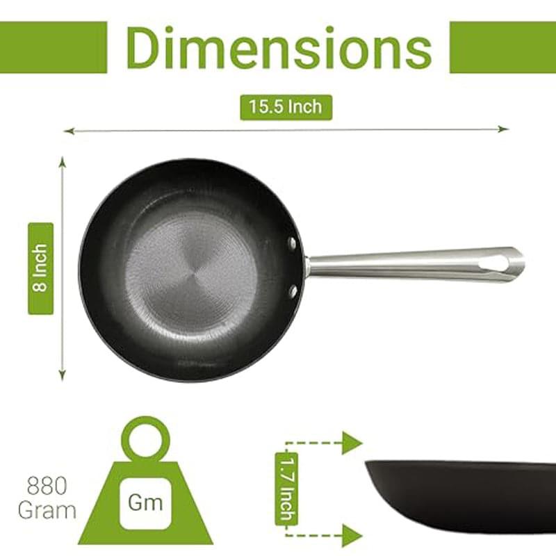 Buy Ezora Cast Iron Frying Pan - 2000 ML / 8 Inches Frying Pan from Vaaree