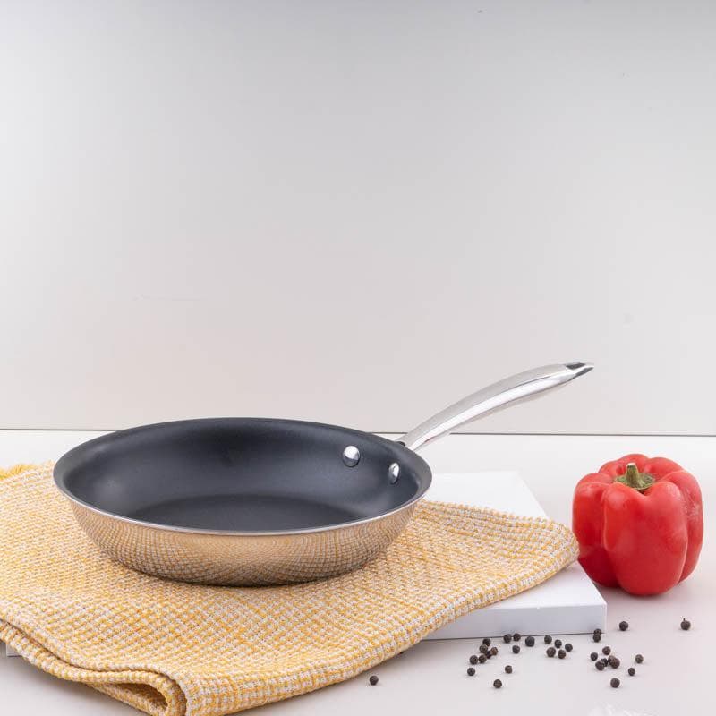 Buy Poppy Stainless Steel Frypan 1500 ML / 9 Inches Frying Pan from Vaaree