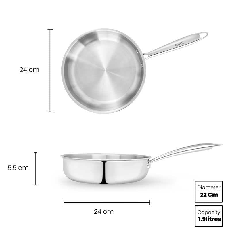 Frying Pan - Allo Induction Safe Frying Pan - 1900 ml/9 Inches