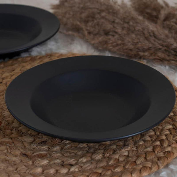 Pasta Plate - Rubeena Black Pasta Plate - Set Of Two