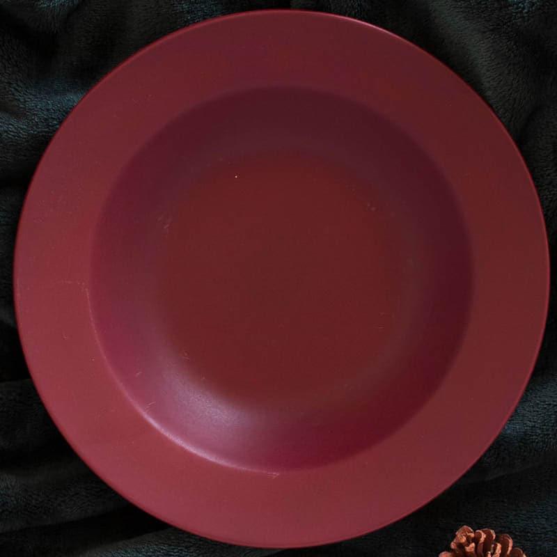 Pasta Plate - Rubeena Maroon Pasta Plate - Set Of Two