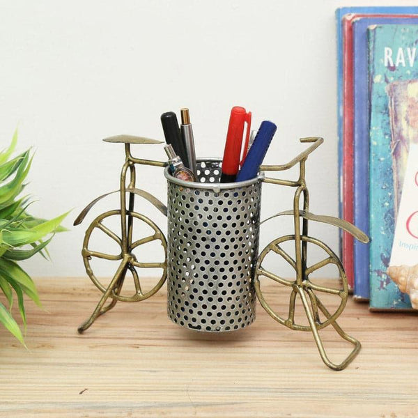 Pen Stand - Bicycle Bella Stationary Holder - Gold