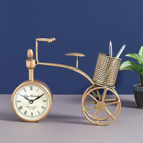 Pen Stand - Cycle Clock & Stationery Holder