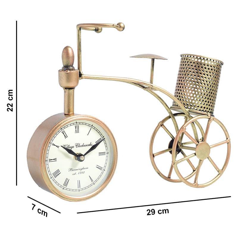 Pen Stand - Cycle Clock & Stationery Holder