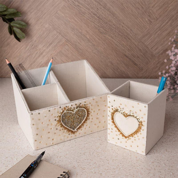 Pen Stand - Hearty Home Stationery Holder (Love Collection) - Set Of Two