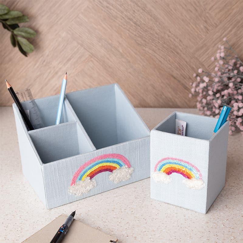Buy Pen Stand - Hue Harmony Stationery Holder (Rainbow Collection) - Set Of Two at Vaaree online