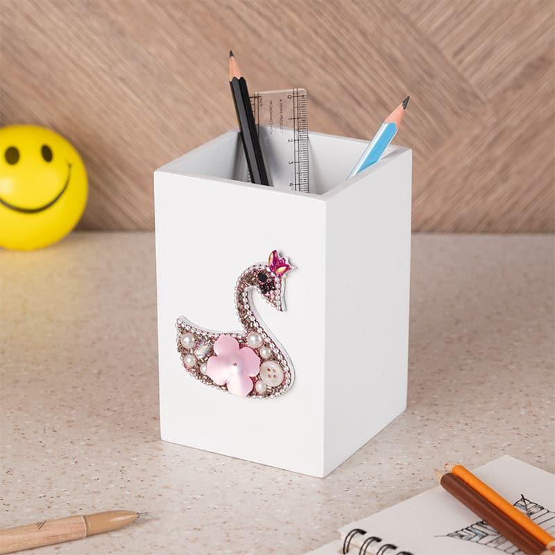 Pen Stand - Queen Swan Stationery Holder - Swan Love Collection