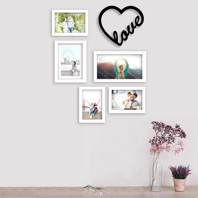 Buy Amore Picture Photo Frame - Set Of Six Photo Frames from Vaaree