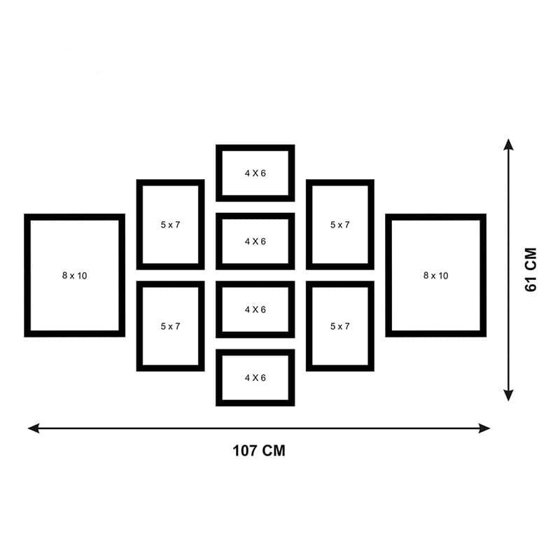 Buy Azra Photo Frame - Set Of Ten Photo Frames from Vaaree