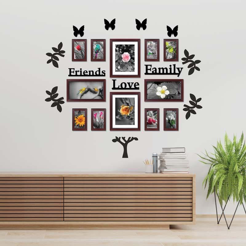 Buy Better-Together Photo Frame Collage - Set Of Twelve Photo Frames from Vaaree