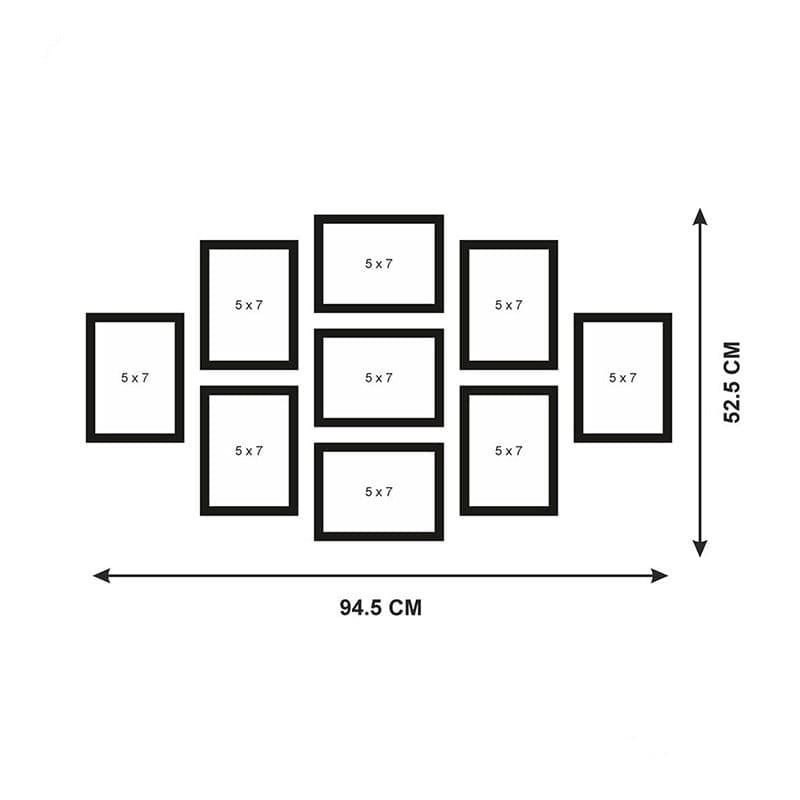 Buy Casimira Photo Frame - Set Of Nine Photo Frames from Vaaree