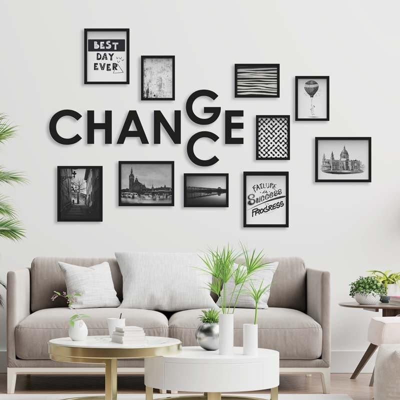 Buy Chance & Change Photo Frame Collage - Set Of Ten Photo Frames from Vaaree