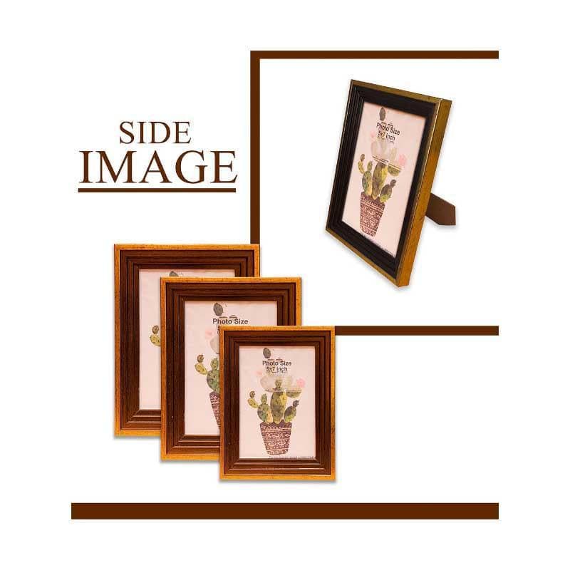 Buy Crafty Timber Tales Table Photo Frame - Set Of Three Photo Frames from Vaaree