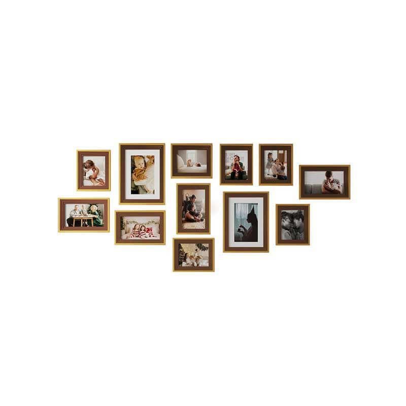 Buy Eclectic Edge Wall Photo Frame - Set Of Twelve Photo Frames from Vaaree