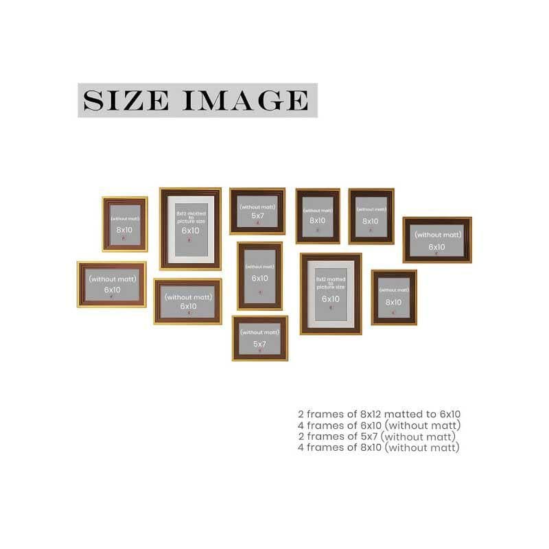 Buy Eclectic Edge Wall Photo Frame - Set Of Twelve Photo Frames from Vaaree