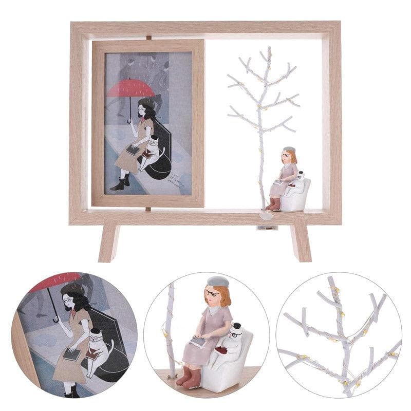 Buy Girl Await Photo Frame With LED Light Photo Frames from Vaaree