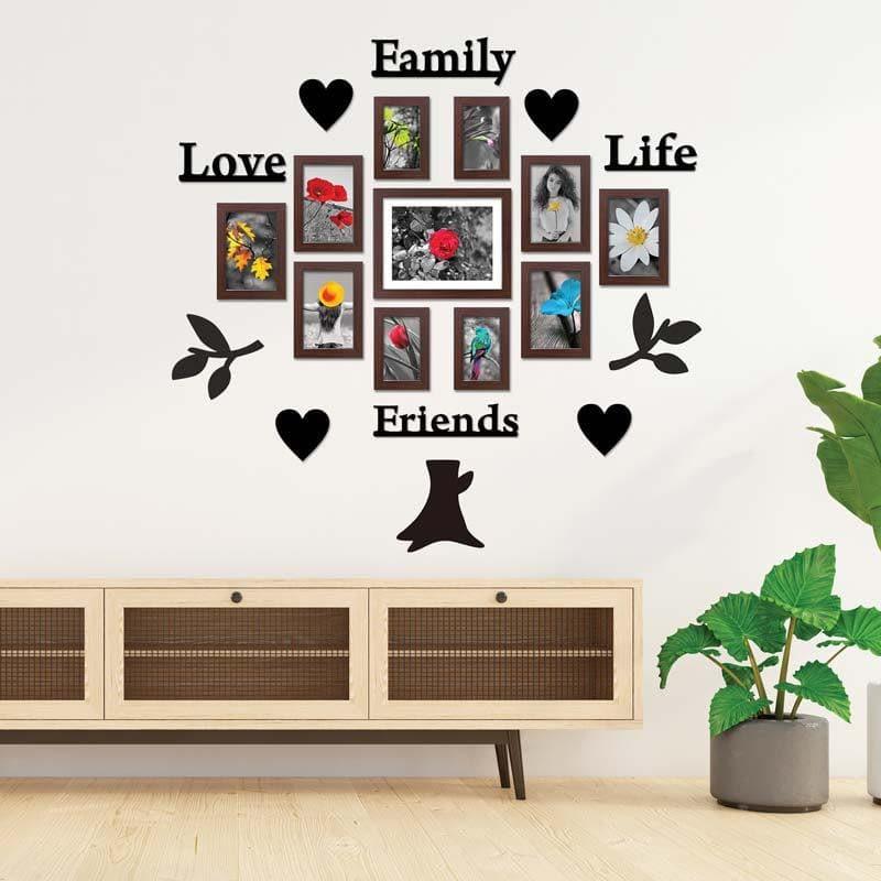 Buy Love your life Photo Frame Collage - Set Of Eleven Photo Frames from Vaaree