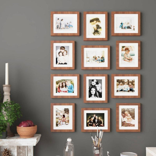 Buy Memory Mood Photo Frame (Brown) - Set Of Twelve Photo Frames from Vaaree