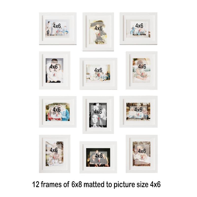 Buy Memory Mood Photo Frame (White) - Set Of Twelve Photo Frames from Vaaree