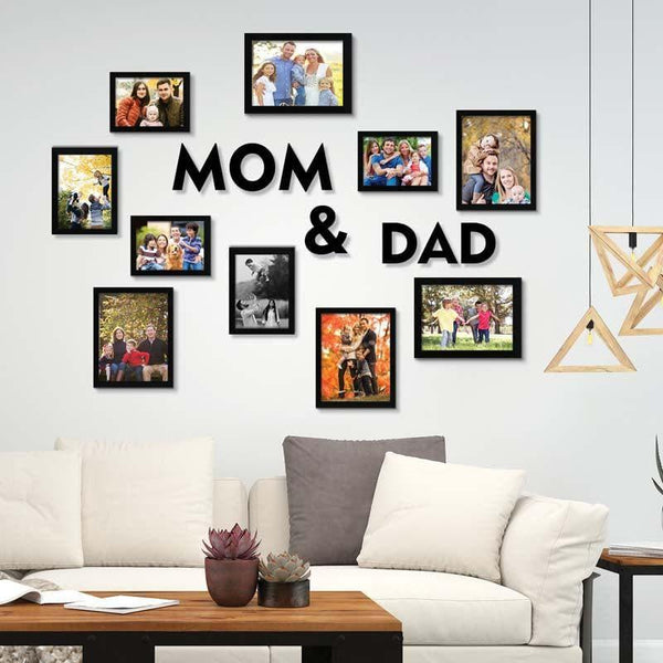 Photo Frames - Mom and Dad Photo Frame Collage - Set Of Ten