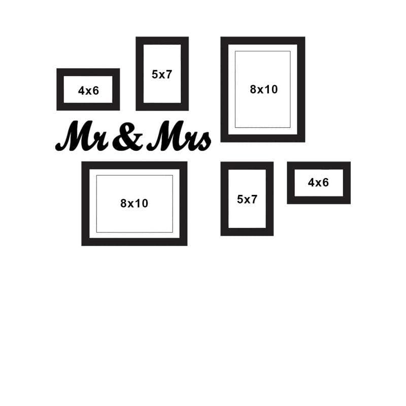 Buy Mr & Mrs Forever Photo Frame - Set Of Seven Photo Frames from Vaaree