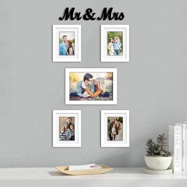 Buy Mr & Mrs Photo Frame - Set Of Six Photo Frames from Vaaree