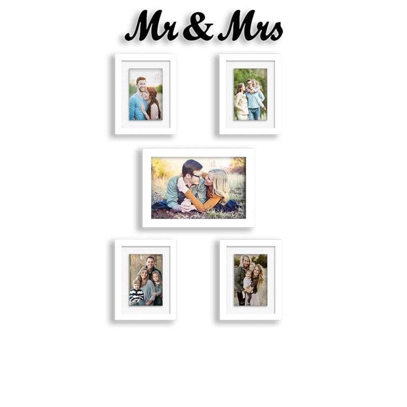 Buy Mr & Mrs Photo Frame - Set Of Six Photo Frames from Vaaree