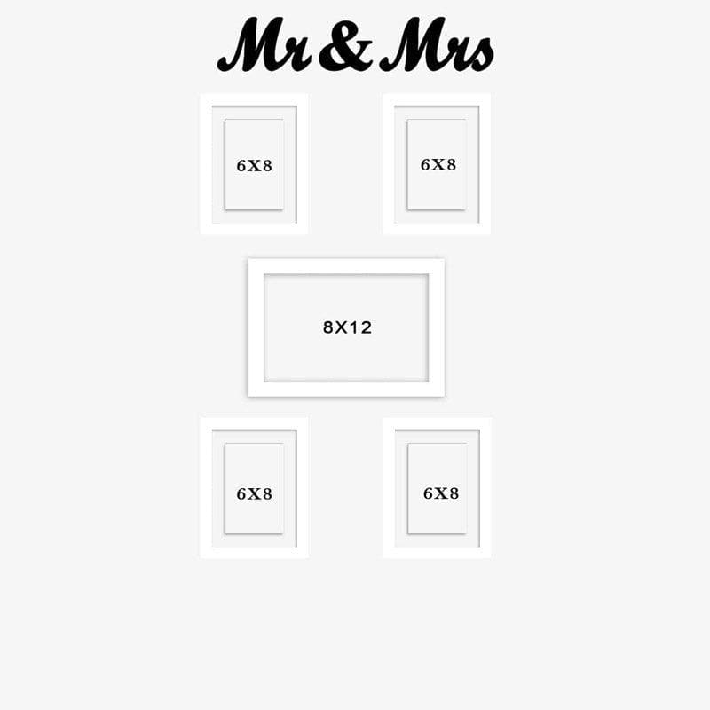 Buy Mr & Mrs Photo Frame - Set Of Six Photo Frames from Vaaree