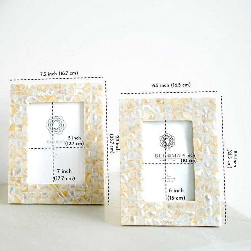 Photo Frames - Pearl Perfect Table Photo Frame (White) - Set Of Two