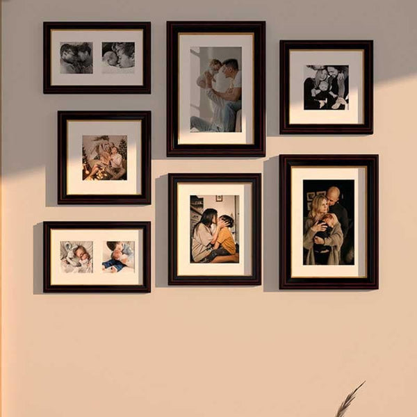 Buy Photo Frames - Snap-tastic Displays Wall Photo Farme - Set Of Seven at Vaaree online