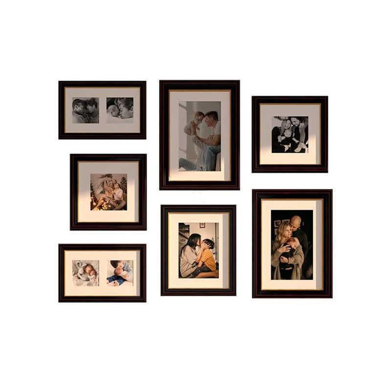 Buy Photo Frames - Snap-tastic Displays Wall Photo Farme - Set Of Seven at Vaaree online