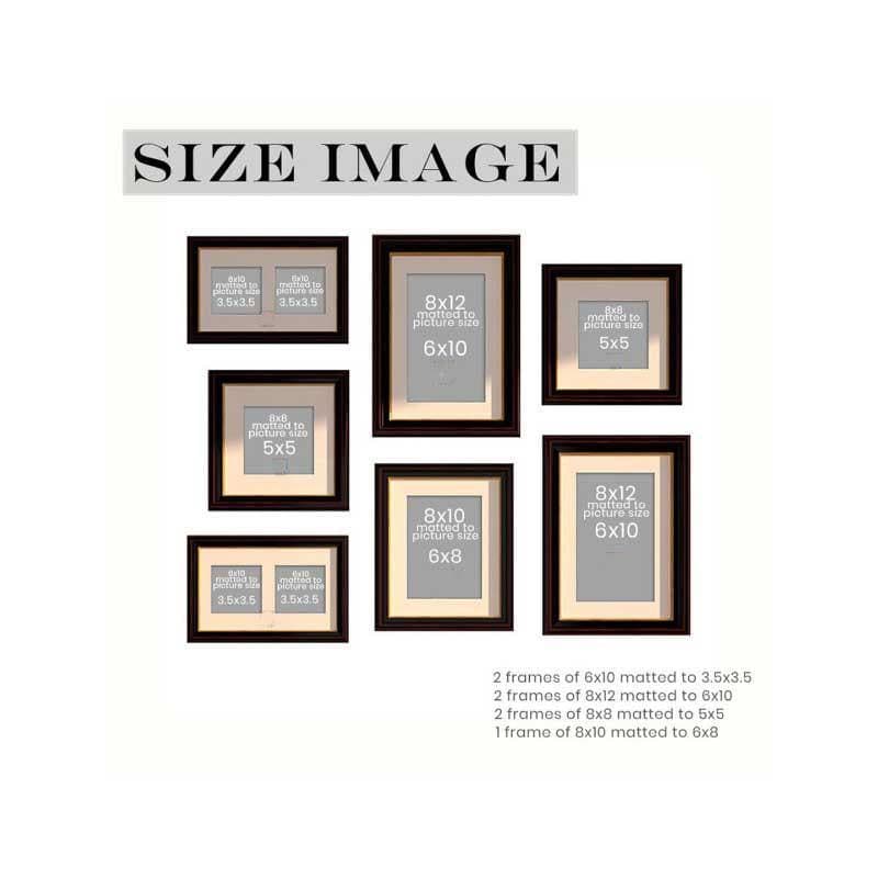 Buy Photo Frames - Snap-tastic Displays Wall Photo Farme - Set Of Seven at Vaaree online