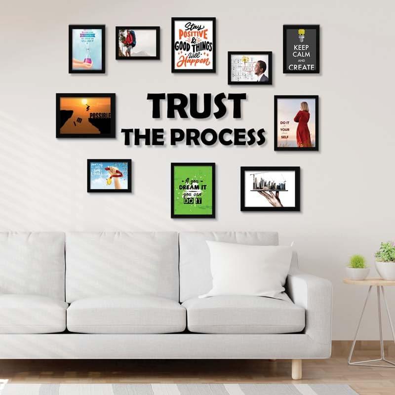 Buy Trust the Process Photo Frame Collage - Set Of Ten Photo Frames from Vaaree