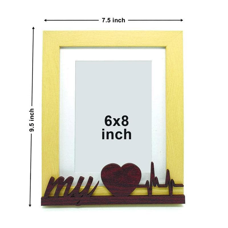 Buy Valentine Heartbeat Photo Frame - Beige Photo Frames from Vaaree