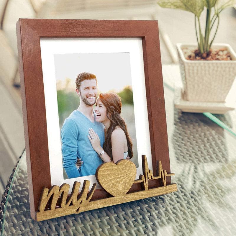 Buy Valentine Heartbeat Photo Frame - Brown Photo Frames from Vaaree