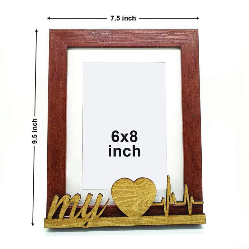 Buy Valentine Heartbeat Photo Frame - Brown Photo Frames from Vaaree