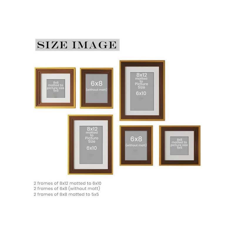 Buy Wall of Whimsies Wall Photo Frame - Set Of Six Photo Frames from Vaaree