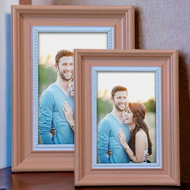 Buy Wooden Whispers Table Photo Frame - Set Of Two Photo Frames from Vaaree