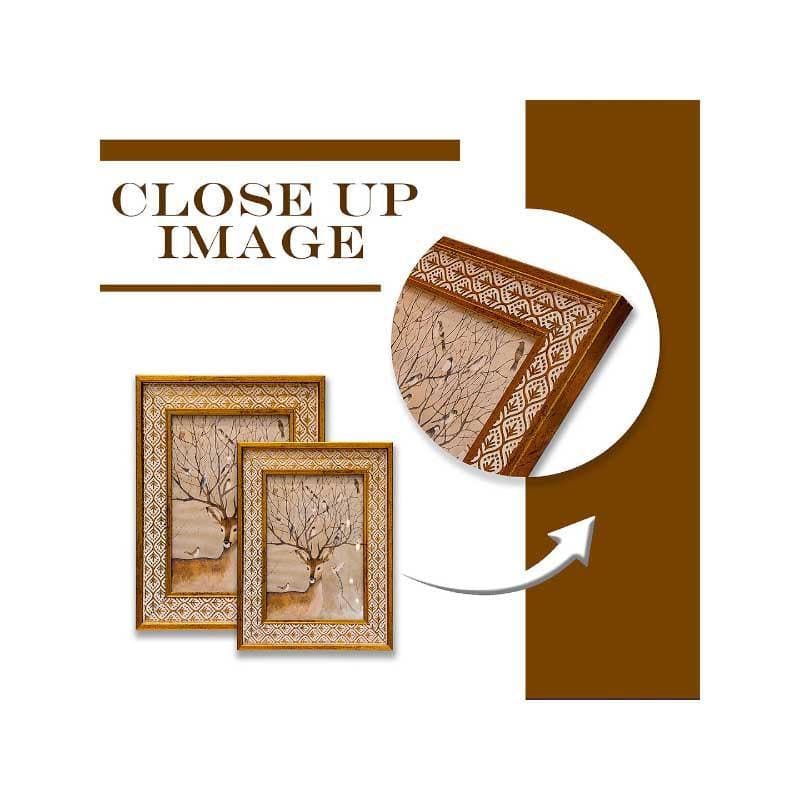 Buy Woodland Gems Table Photo Frame - Set Of Two Photo Frames from Vaaree