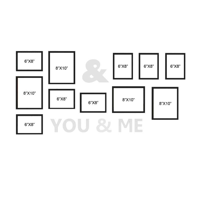 Buy You and Me Photo Frame Collage - Set Of Eleven Photo Frames from Vaaree