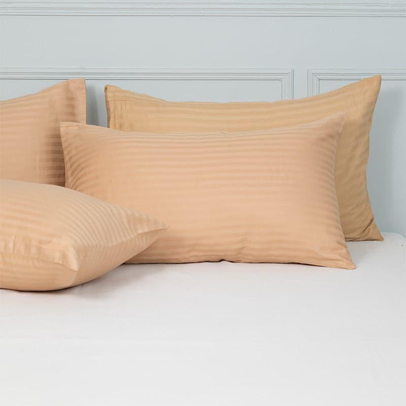 Buy Cornae Striped Pillow Cover (Beige) - Set Of Four Pillow Covers from Vaaree