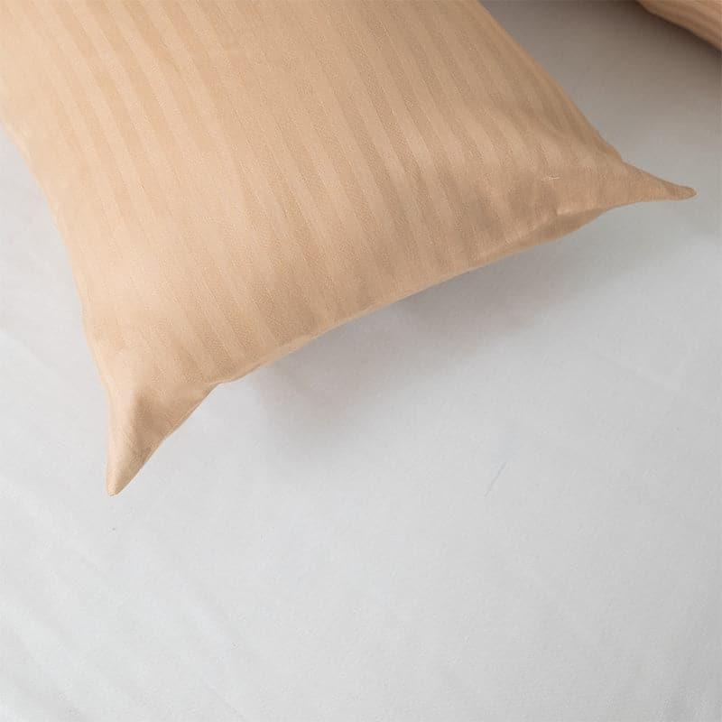 Buy Pillow Covers - Cornae Striped Pillow Cover (Beige) - Set Of Four at Vaaree online