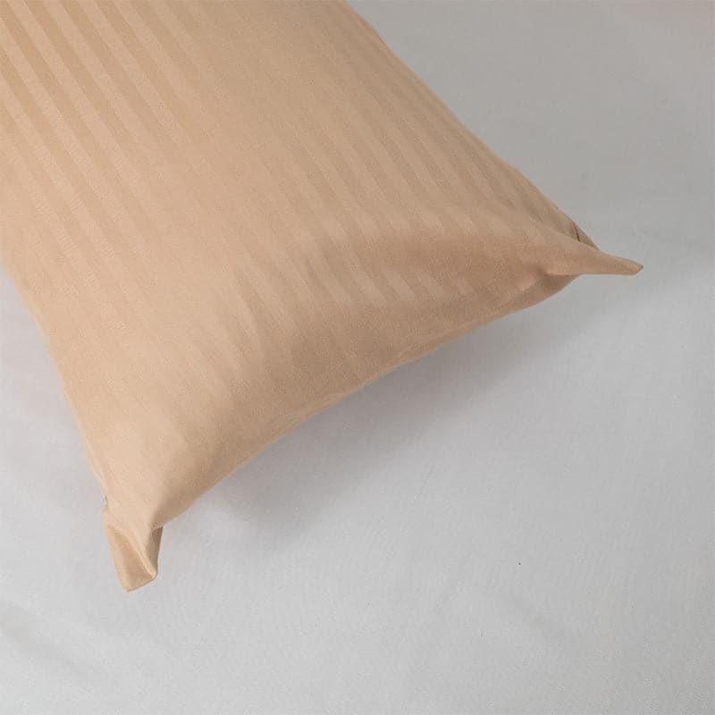 Buy Pillow Covers - Cornae Striped Pillow Cover (Beige) - Set Of Two at Vaaree online