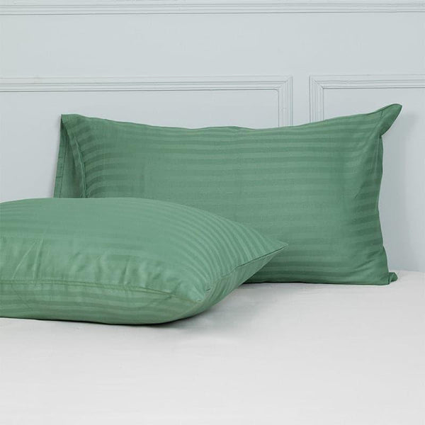 Pillow Covers - Cornae Striped Pillow Cover (Green) - Set Of Two