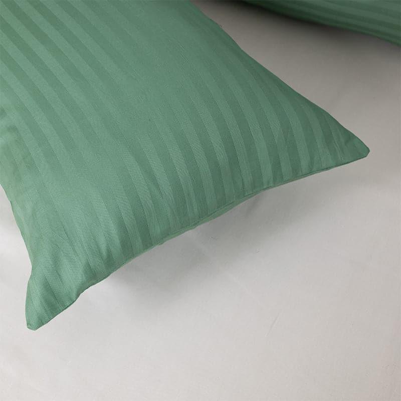Buy Pillow Covers - Cornae Striped Pillow Cover (Green) - Set Of Two at Vaaree online