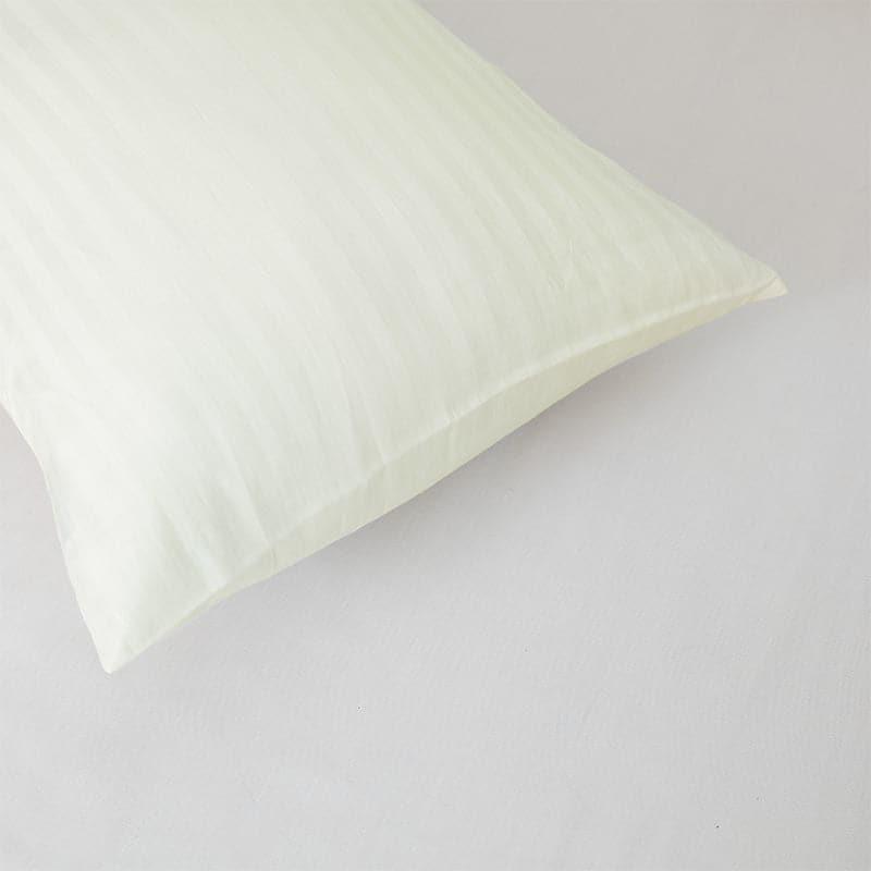 Buy Pillow Covers - Cornae Striped Pillow Cover (Ivory) - Set Of Two at Vaaree online