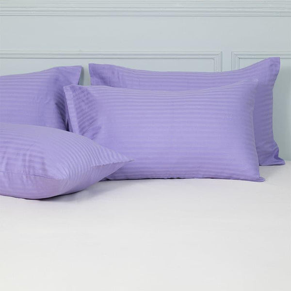 Buy Cornae Striped Pillow Cover (Lavender) - Set Of Four Pillow Covers from Vaaree