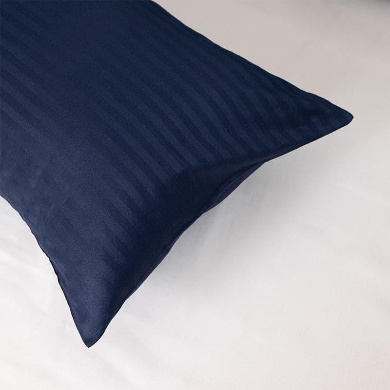 Buy Pillow Covers - Cornae Striped Pillow Cover (Navy Blue) - Set Of Four at Vaaree online