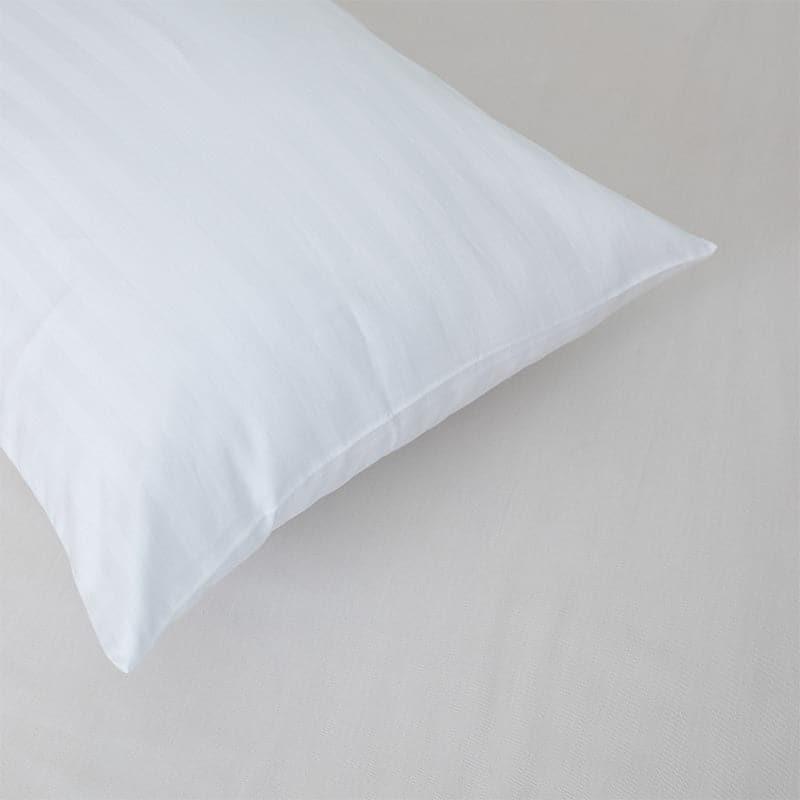 Buy Cornae Striped Pillow Cover (White & Ivory) - Set Of Four Pillow Covers from Vaaree