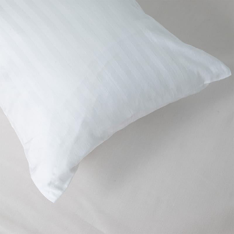 Buy Pillow Covers - Cornae Striped Pillow Cover (White) - Set Of Four at Vaaree online